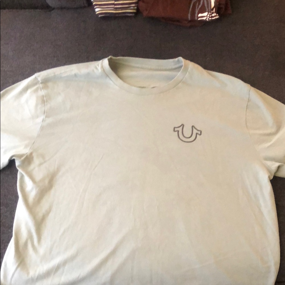 True Religion Green Short Sleeve Tee Casual Cotton